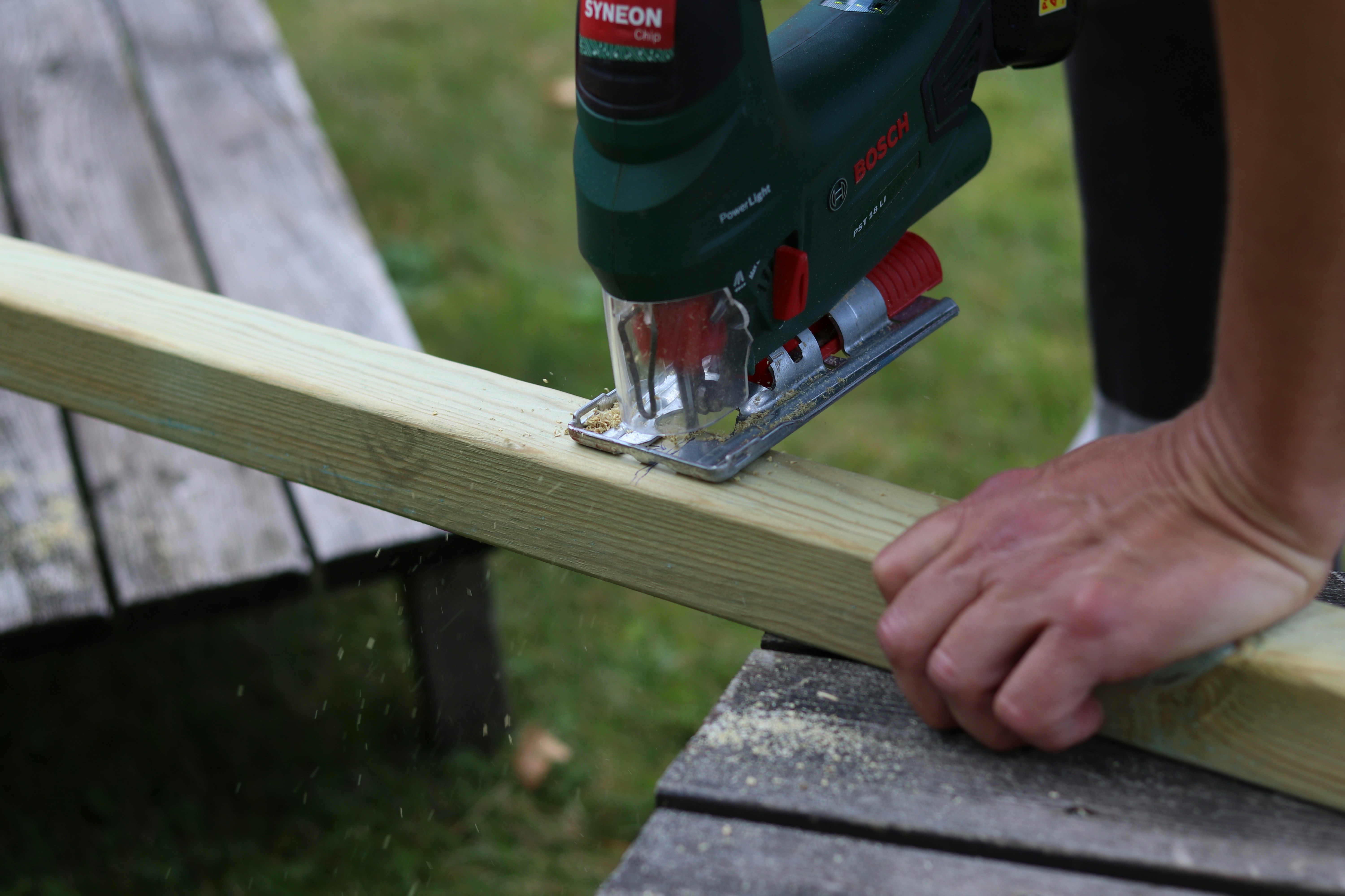 Cutting pressure-treated lumber