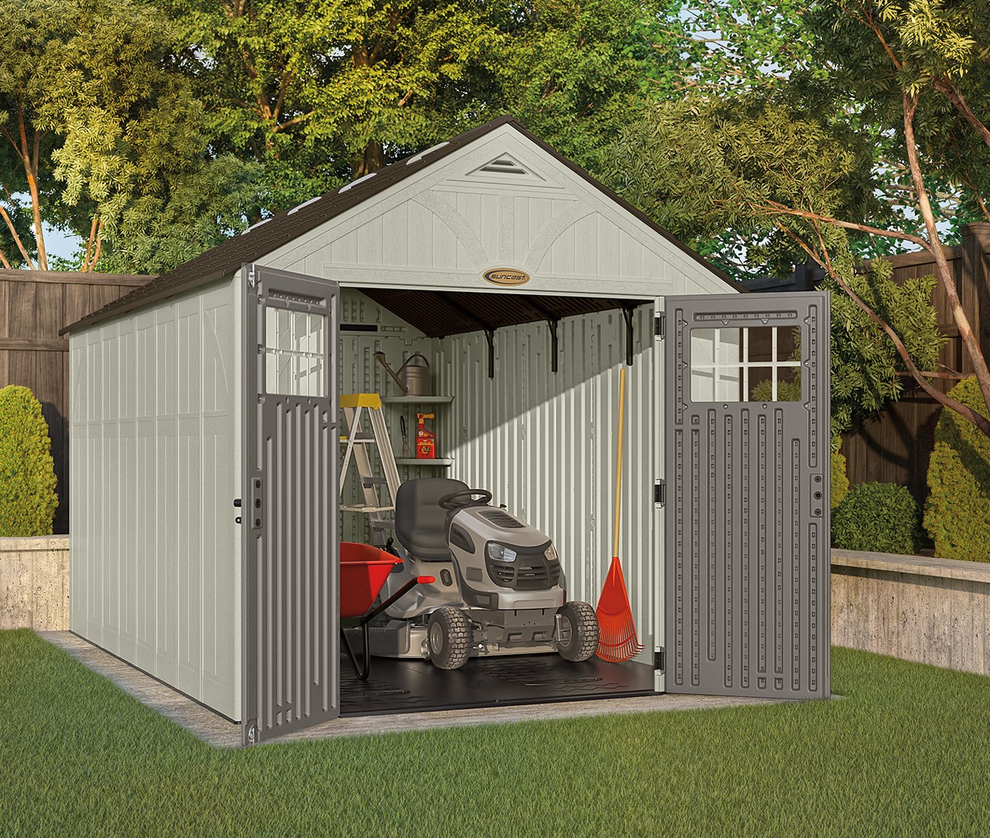 the best shed for riding lawn mower
